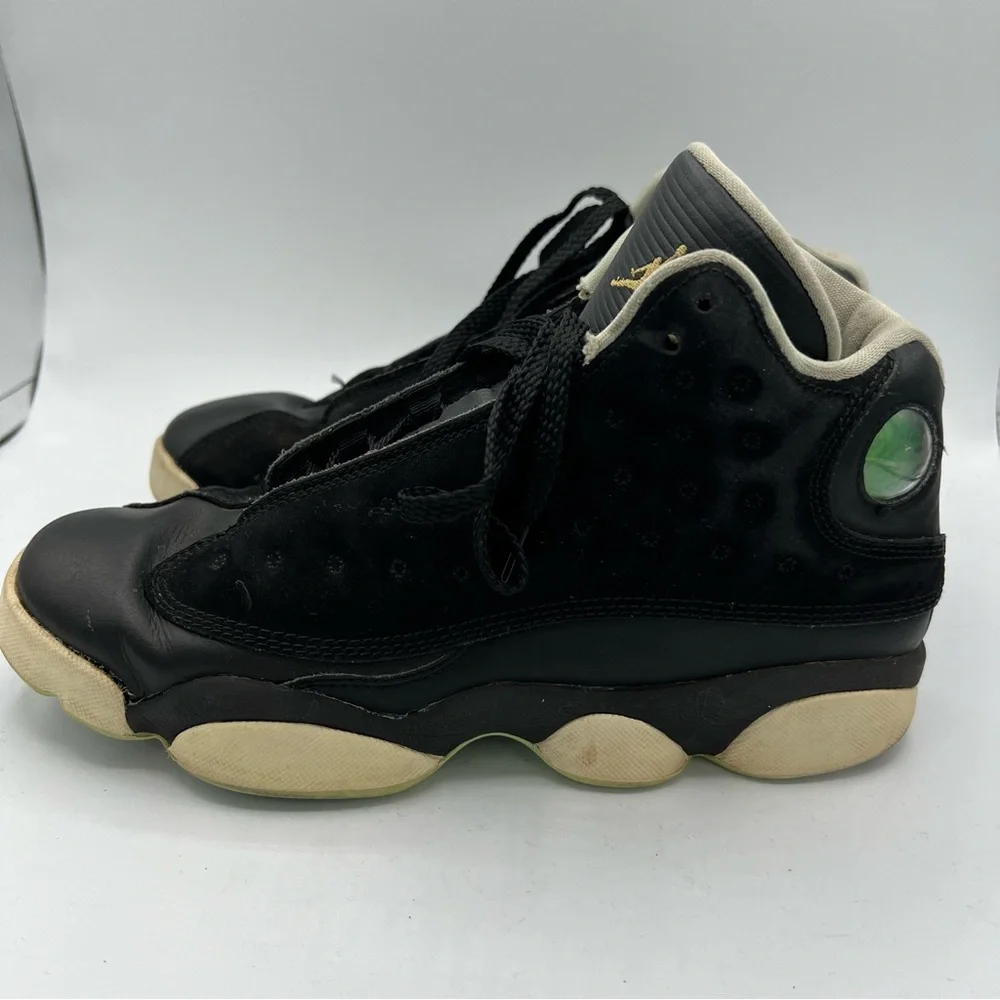 Nike Boys Air Jordan 13 439358-015‎ Black Basketball Shoes Sneakers Size 7Y READ